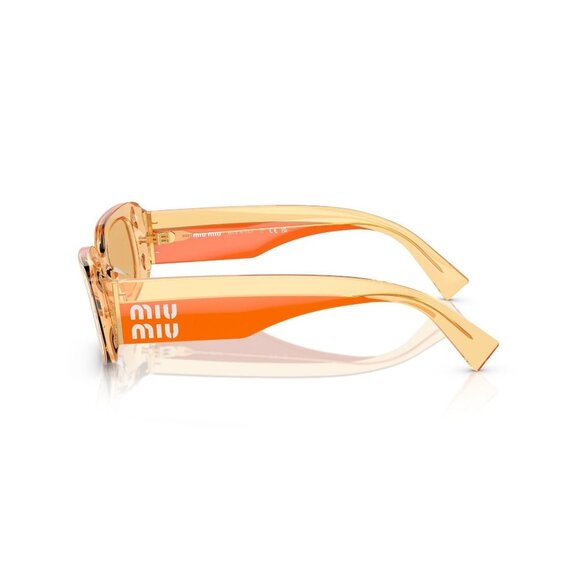 New MIU MIU Orange Rectangle SMU 08Y 12M-10B Sunglasses Women - Picture 3 of 6